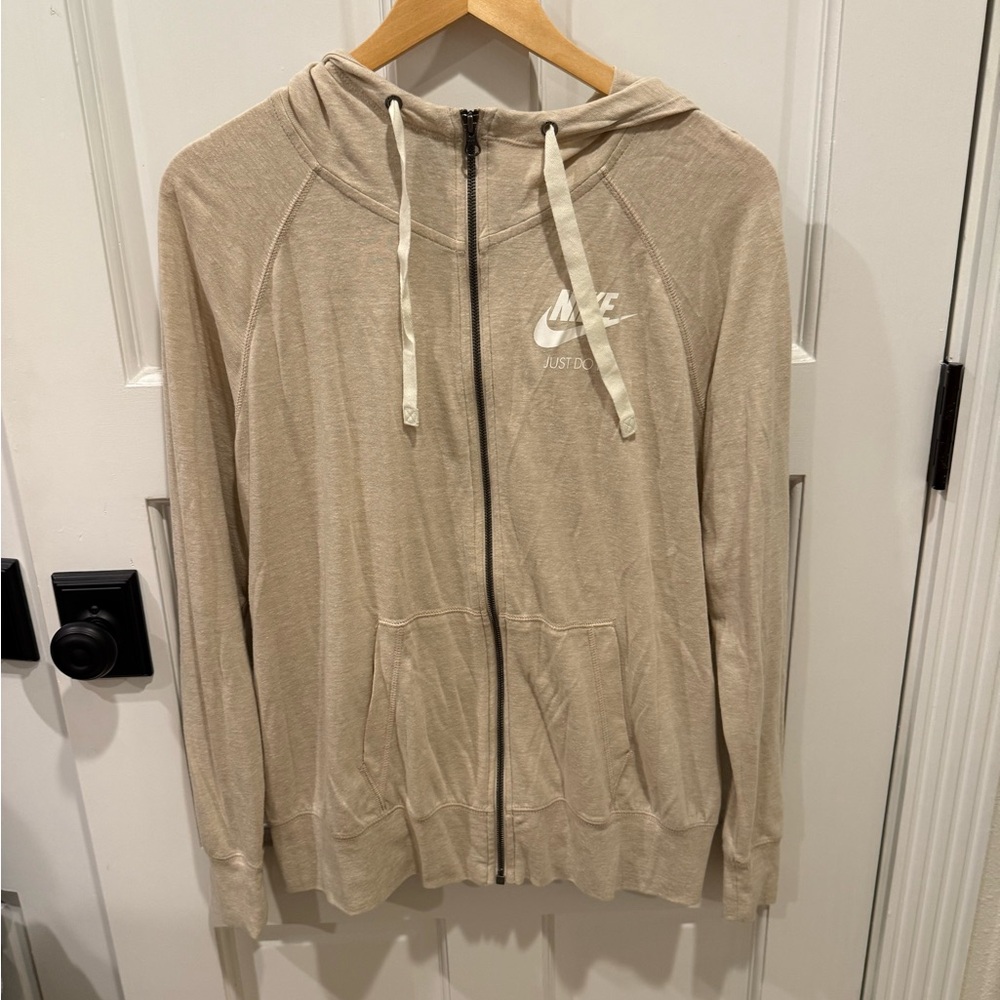 Nike Light Tan Full-Zip Hoodie